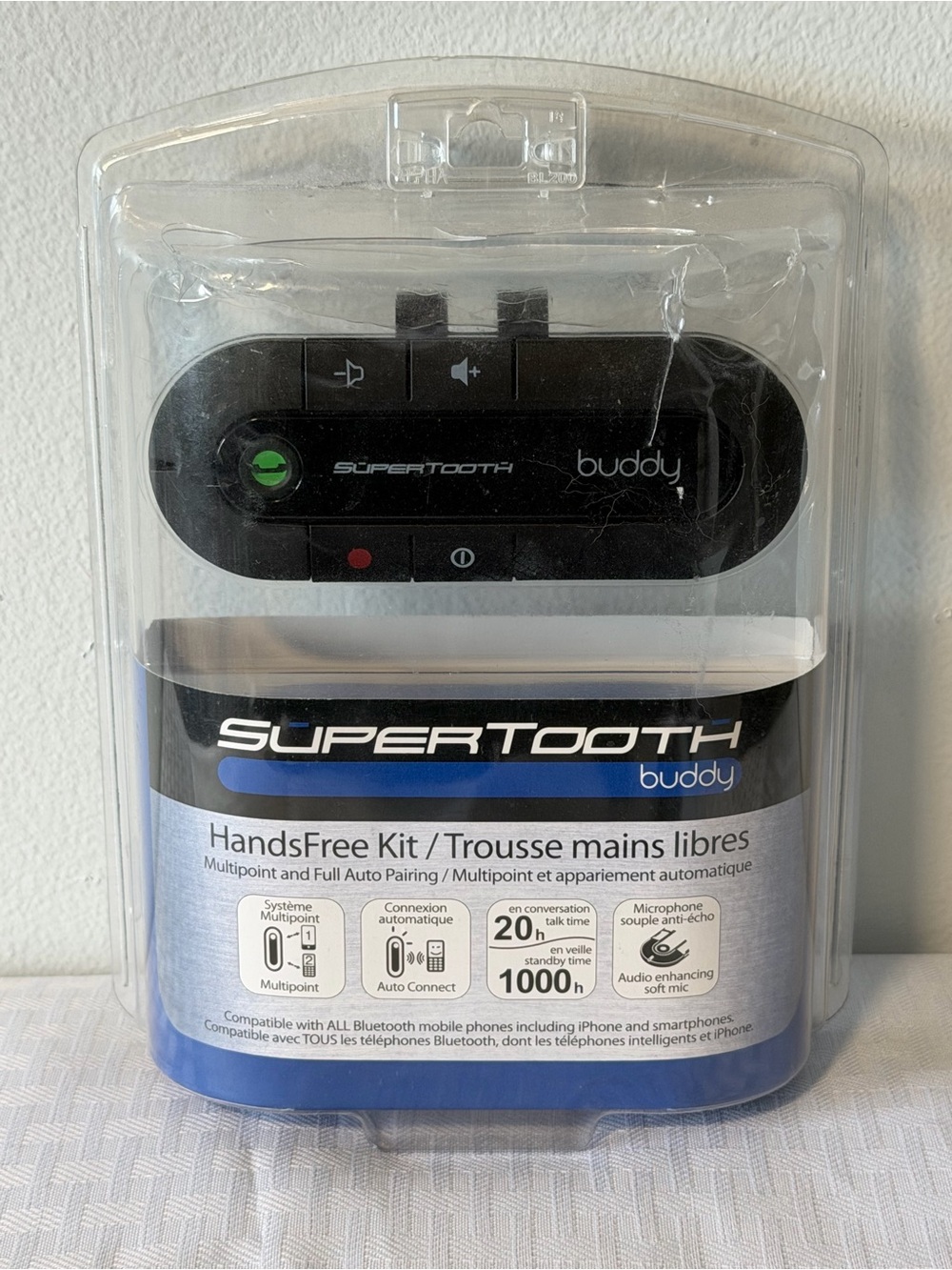 Original SuperTooth 004088E Bluetooth Multipoint BUDDY Car Speaker Phone OEM NEW